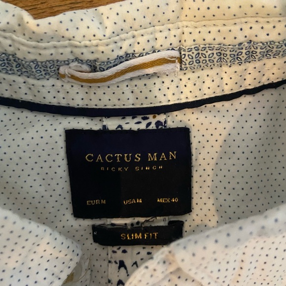 Cactus Man Men’s Short Sleeve Button Up - Picture 2 of 2